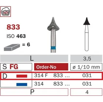 Zahradní dekorace Diaswiss 833 červená, 6ks/balení - 031 mm
