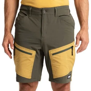 Pánské kraťasy Pánské impregnované kraťasy ADVENTER & FISHING FUNCTIONAL OUTDOOR SHORTS S Tmavě šedá, Žlutá