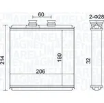 Výměník tepla, vnitřní vytápění MAGNETI MARELLI 350218510000