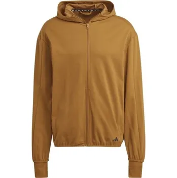 Pánská mikina Pánská mikina adidas YOGA FULL-ZIP HOODIE XL Hnědá