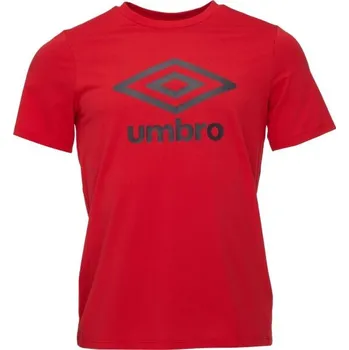 Pánská móda Pánské triko Umbro LARGE LOGO TEE ESSENTIALS L Červená, Černá