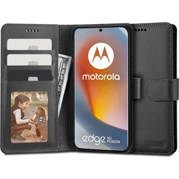 Pouzdro na mobilní telefon Tech-Protect | Tech-Protect Wallet knížkové pouzdro na Motorola Edge 50 Fusion 5G, černé