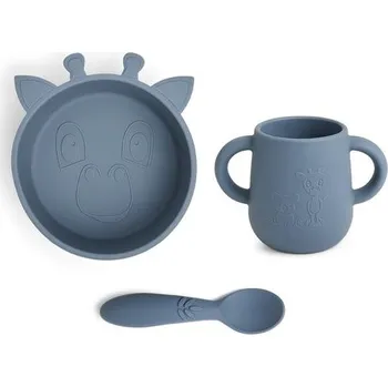 dětská jídelní sada NUUROO Ebba Silikonový jídelní set Bering Sea