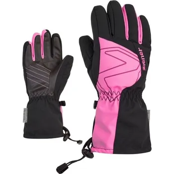 Dětské lyžařské rukavice Ziener LAVAL AS&reg; AW JR 7.5 Černá, Růžová