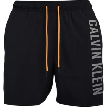 Pánské plavky Pánské koupací šortky Calvin Klein INTENSE POWER-MEDIUM DRAWSTRING-ACTIVE S Černá, Tmavě šedá, Oranžová