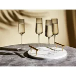Sada 4 sklenic na šampaňské z šedého průhledného foukaného skla 230 ml na koktejly Beliani