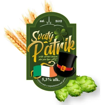 Pivo Patrik svatý 5.3% - svrchně kvašené Ale - beskydský pivovárek - 1.5L