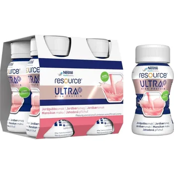 Speciální výživa RESOURCE ULTRA + HIGH PROTEIN JAHODOVÁ PŘÍCHUŤ perorální roztok 4X125ML