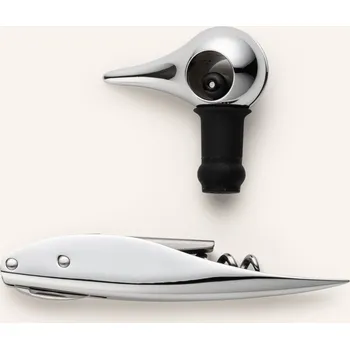 Otvírák Zone Denmark Sada Rocks: Vývrtka A Uzávěr Láhve, stříbrná