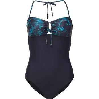Dámské plavky Dámské jednodílné plavky AQUOS MONJA XS Tmavě modrá, Tyrkysová