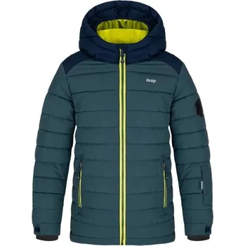 Chlapecká bunda Chlapecká lyžařská bunda LOAP FULMOS 112/116 Tmavě zelená