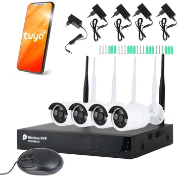 Kompletní kamerový systém EasyCam Wi-Fi bezdrátová sledovací sada 4 5Mpx kamer