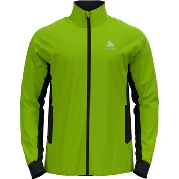 Pánská softshellová bunda Pánská bunda na běžky Odlo BRENSHOLMEN XL Zelená, Černá, Šedá