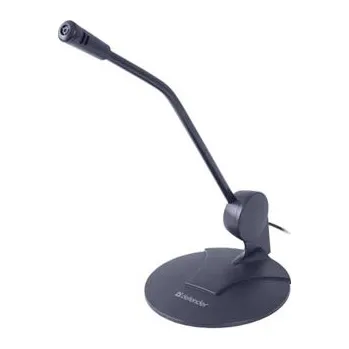 Mikrofon Defender, počítačový mikrofon, MIC-117, bez regulace hlasitosti, černý, stolní, kondenzátorový