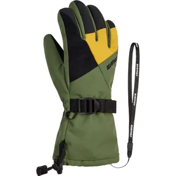 Chránič rukou Dětské lyžařské rukavice Ziener LANI GTX JR 5 Tmavě zelená, Černá, Žlutá