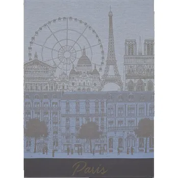 Utěrka LE JACQUARD FRANÇAIS Le Jacquard Francais PARIS PANORAMA Utěrka 80 x 60 cm Azurová