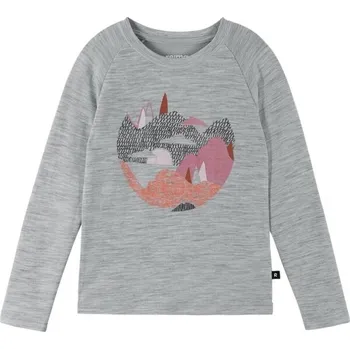 Chlapecké tričko Dětské tričko s dlouhým rukávem REIMA VIISAS 128 Šedá, Růžová