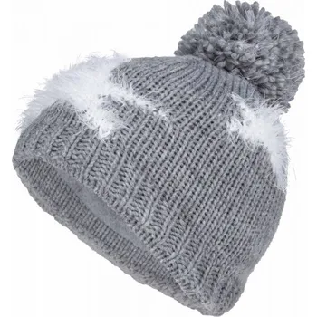 Pokrývka hlavy Dívčí pletená čepice Lewro LAVIA 4/7 Šedá, Bílá