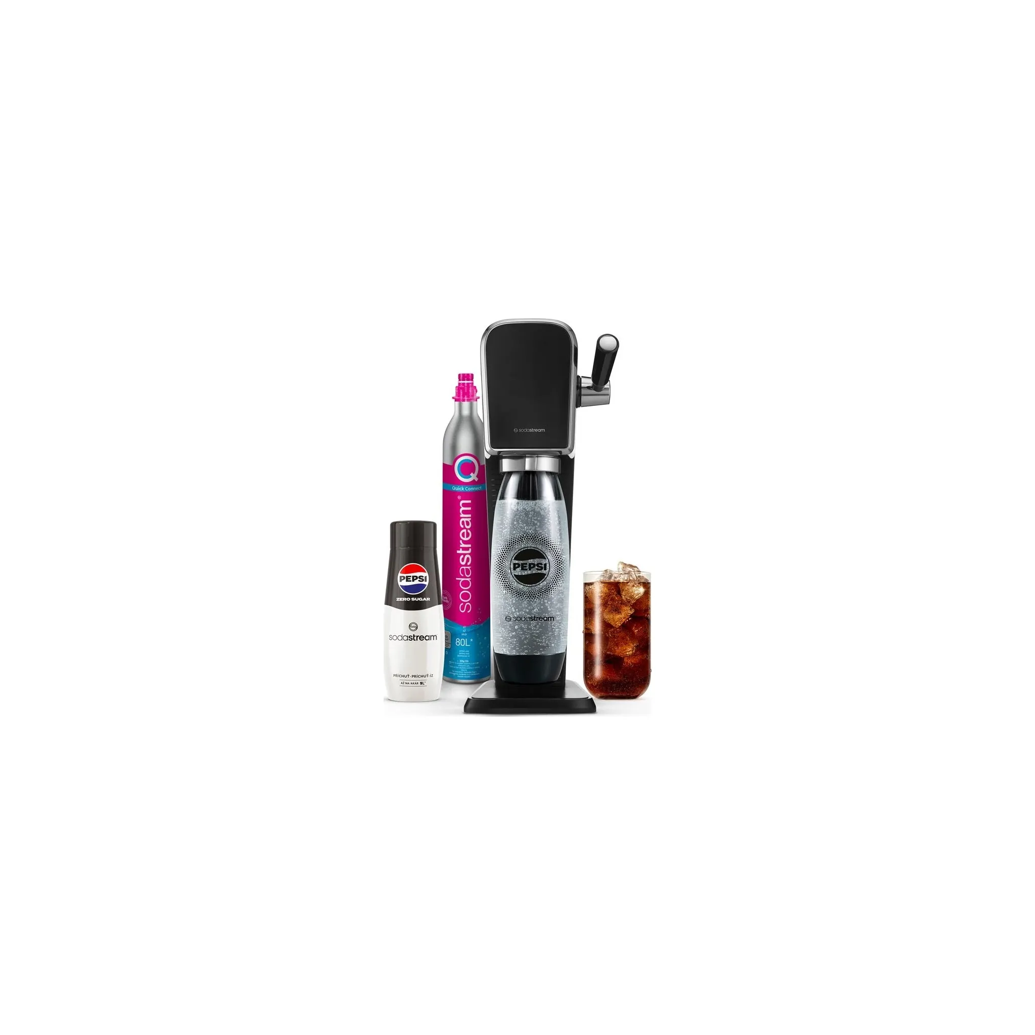 Fotografie 2 - Výrobník sody SodaStream Art černý Pepsi Zero Megapack