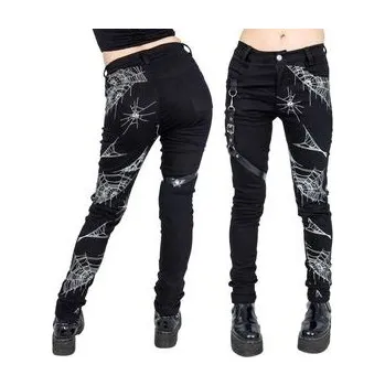 Dámské kalhoty Gotické kalhoty dámské s pavučinami