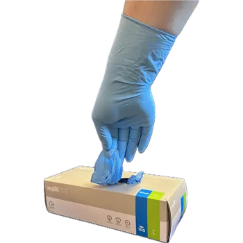 Vyšetřovací rukavice easyCARE LONG - nitrilové rukavice, prodloužené vel. XL (100ks)