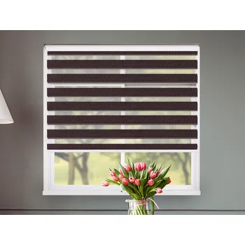 Roleta FEXI Zatemňovací Roleta Den a noc, v MAXI kazetě, Hesián, Třešeň, E 019, 150x30 cm