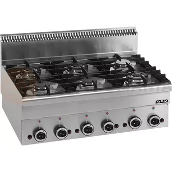 Plynový sporák nástolní 6-hořákový, Minima 600 | MBM, G6S6