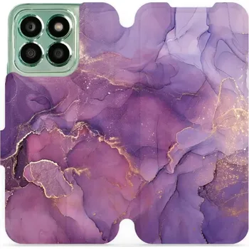 Pouzdro na mobilní telefon Flipové pouzdro Mobiwear - Honor X8b - VP20S Fialový mramor (Knížkové flip pouzdro, obal, kryt na mobil Honor X8b - VP20S Fialový mramor, materiál Umělá kůže + TPU - ochrana 360°, stojánek, silikonová vanička, magnetické zavírání)