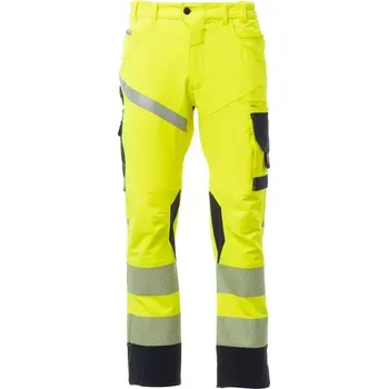 montérky PAYPER NEXT 4W HI-VI kalhoty do pasu reflex - žlutá/zelená 60