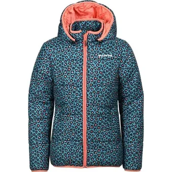 Dívčí bunda Dětská lehká prošívaná bunda Lotto LEVHARD 116/122 Tyrkysová, Černá, Oranžová