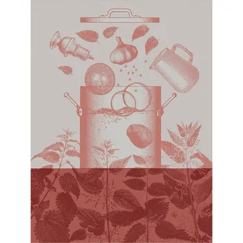 Utěrka LE JACQUARD FRANÇAIS Le Jacquard Francais Veloutés d'orties Cotton Utěrka 80 x 60 cm Růžová