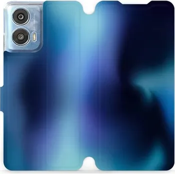Pouzdro na mobilní telefon Flipové pouzdro Mobiwear - Motorola Moto G24 Power - VP68S Modrý odstín (Knížkové flip pouzdro, obal, kryt na mobil Motorola Moto G24 Power - VP68S Modrý odstín, materiál Umělá kůže + TPU - ochrana 360°, stojánek, silikonová vanička, magnetické zavírání)