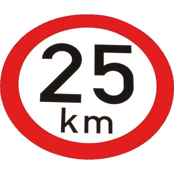 značka 25 km/h samolepka 190 mm