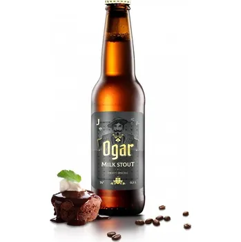 Pivo Ogar Milk Stout 14° - nefiltrované pivo- 6,2% - Kunčický pivovar - 0.75L