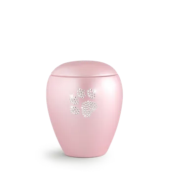 Smuteční dekorace Zvířecí urna Crystal Paw - Rose 1,5l