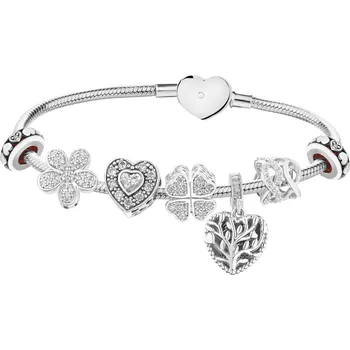 Náramek Náramek Beads - sada - květ, srdce, čtyřlístek, nekonečno, strom - AP93-0434