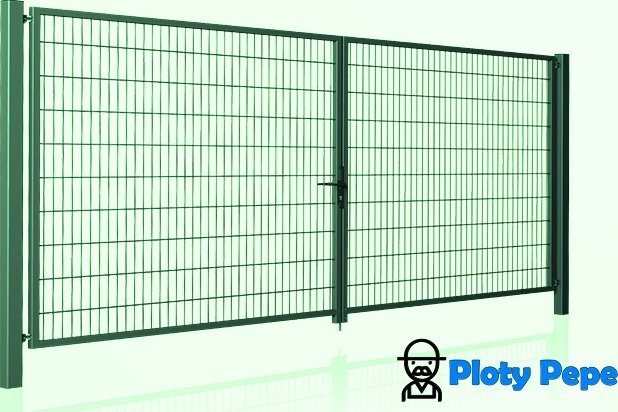 Zahradní brána dvoukřídlá 2D - 1000x3500mm, FAB, zelená