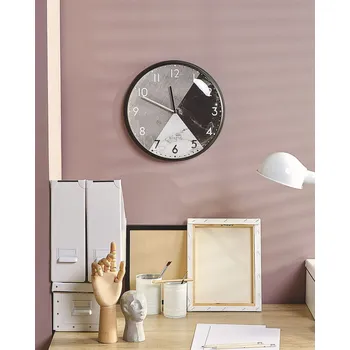 Hodiny Nástěnné hodiny barevné železné Ø 33 cm v retro stylu Beliani