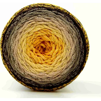 Příze Chainy Cotton Cake ReTwisst 25 variace žlutá, krémová, hnědá