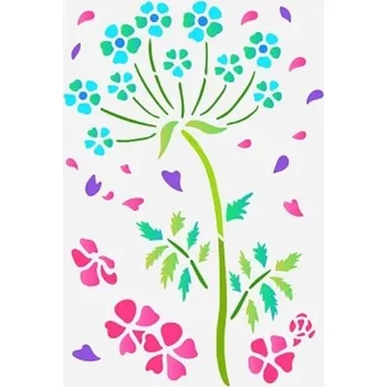 Plastová šablona, KVĚTINA 3, 21X29,7 cm, 1 kus