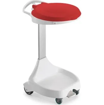 Odpadkový koš Držák pytle plastový mobil červené víko