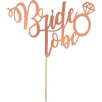 Party dekorace Zápich do dortu Bride To Be, růžové zlato