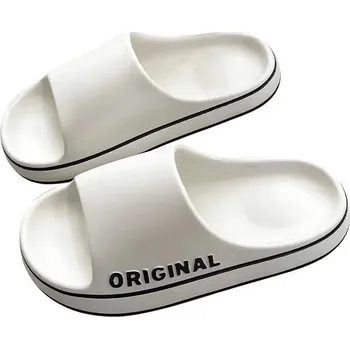 Dámské pantofle Pantofle s nápisem Barva: Bílá, Velikost: 44-45