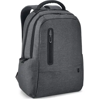 Městský batoh BOSTON. Voděodolný dvoubarevný nylonový batoh na 17'' notebook - Tmavě šedá