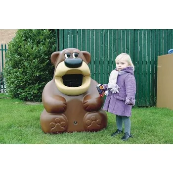 Venkovní odpadkový koš Plastový odpadkový koš medvěd