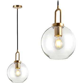 Toolight - Závěsné svítidlo ze skla 1xE27 60W APP442-CP, zlatá, OSW-05633