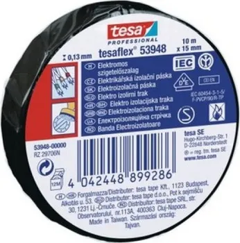 Izolační páska tesa tesaflex elelktroizolační páska černá 15 mm x 10 m