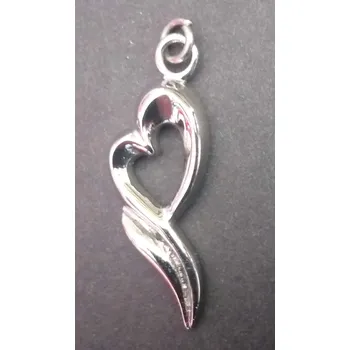 Přívěsek Abstrakce připomínající tekoucí srdce - ocelový přívěsek