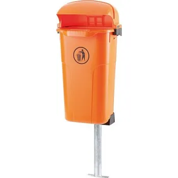 Venkovní odpadkový koš Odpadkový koš 50 l. Urban - oranžový