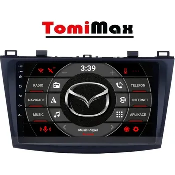 Autorádio TomiMax Mazda 3 Android 14 autorádio s WIFI, GPS, USB, BT HW výbava: 4 Core 2GB+32GB LOW - Model auta: Mazda 3 2010-2014, Velikost obrazovky: Dotyková obrazovka: 9"